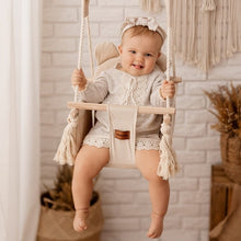 Φόρτωση εικόνας στο εργαλείο προβολής Συλλογής, Παιδική κούνια μπεζ με αυτάκια