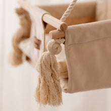 Φόρτωση εικόνας στο εργαλείο προβολής Συλλογής, Παιδική κούνια μπεζ με αυτάκια