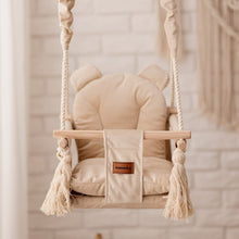 Φόρτωση εικόνας στο εργαλείο προβολής Συλλογής, Παιδική κούνια μπεζ με αυτάκια