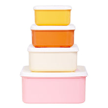 Φόρτωση εικόνας στο εργαλείο προβολής Συλλογής, A little lovely company: Σετ 4 δοχεία φαγητού Lunch & Snack Box Rainbows