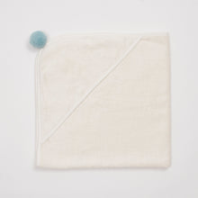 Φόρτωση εικόνας στο εργαλείο προβολής Συλλογής, Βρεφική Μπουρνουζοπετσέτα με πον πον Μπλε