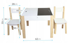 Φόρτωση εικόνας στο εργαλείο προβολής Συλλογής, Ξύλινο παιδικό τραπεζάκι με καρέκλες