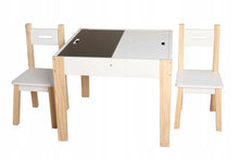 Φόρτωση εικόνας στο εργαλείο προβολής Συλλογής, Ξύλινο παιδικό τραπεζάκι με καρέκλες