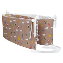 Φόρτωση εικόνας στο εργαλείο προβολής Συλλογής, Προστατευτική Πάντα Κούνιας - Happy Animals Taupe