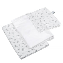 Φόρτωση εικόνας στο εργαλείο προβολής Συλλογής, Σετ σεντόνια κούνιας 3 τεμ. Leaves dusty green.