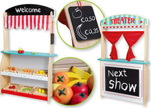 Φόρτωση εικόνας στο εργαλείο προβολής Συλλογής, Joueco 2 σε 1 Θέατρο και Κατάστημα με φρούτα