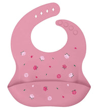 Φόρτωση εικόνας στο εργαλείο προβολής Συλλογής, Σαλιάρα Σιλικόνης Pink Flowers