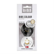 BIBS Colour Καουτσούκ Black / White 0-6 μηνών 2τμχ