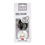 BIBS Colour Καουτσούκ Black / White 6-18 μηνών 2τμχ